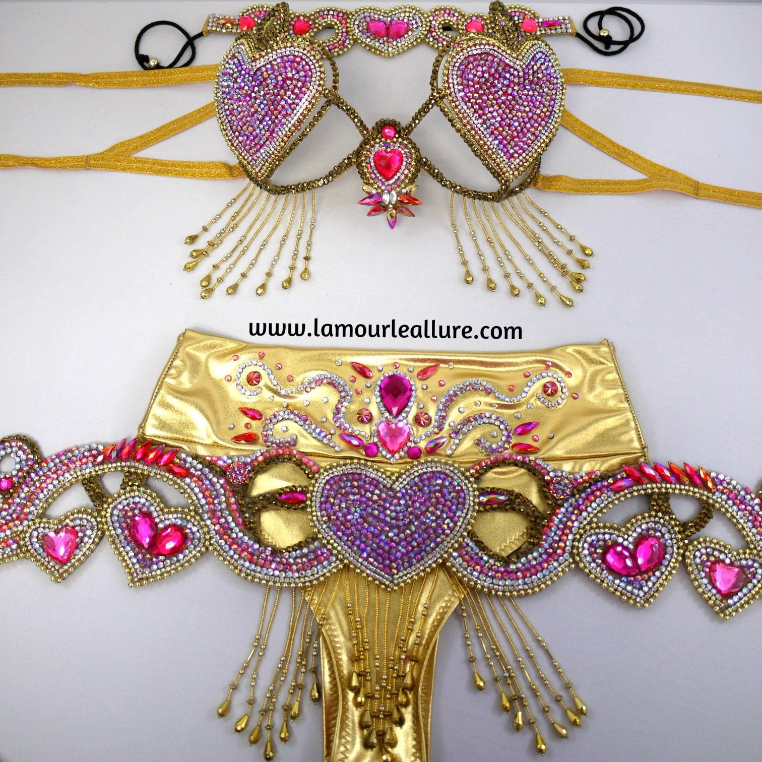 Queen of Hearts Cupid Samba Carnival Top Belt Crown and High Waisted Bottom