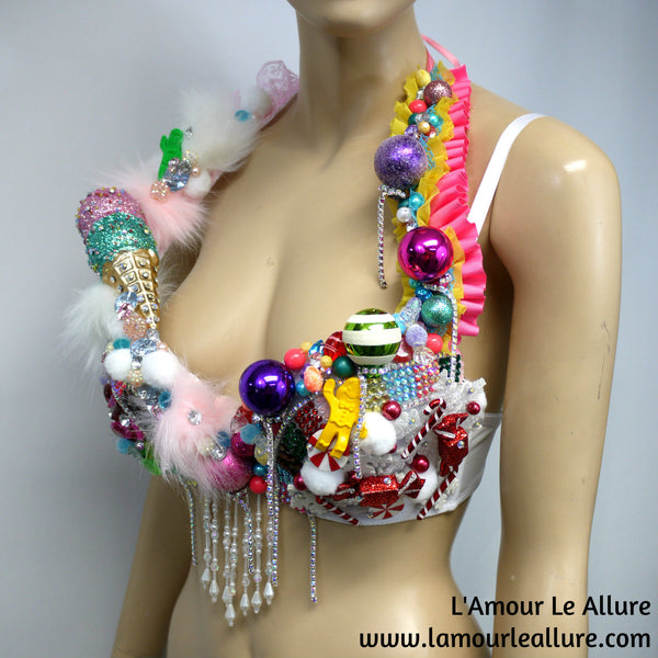 Pastel Candyland Board Game Bra and Crown