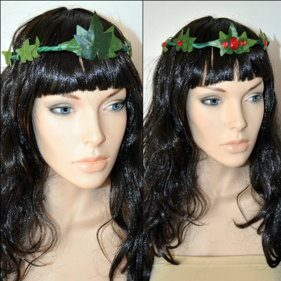 Poison Ivy Rhinestone Crown Headdress Costume Rave Cosplay