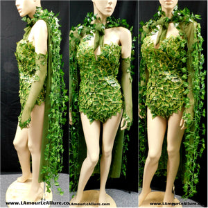 Full Gold Mother Nature Poison Ivy Monokini Body Suit Costume Rave Cos L'Amour Le Allure Full Gold Mother Nature Poison Ivy Monokini Body Suit Costume Rave Cos L'Amour Le Allure