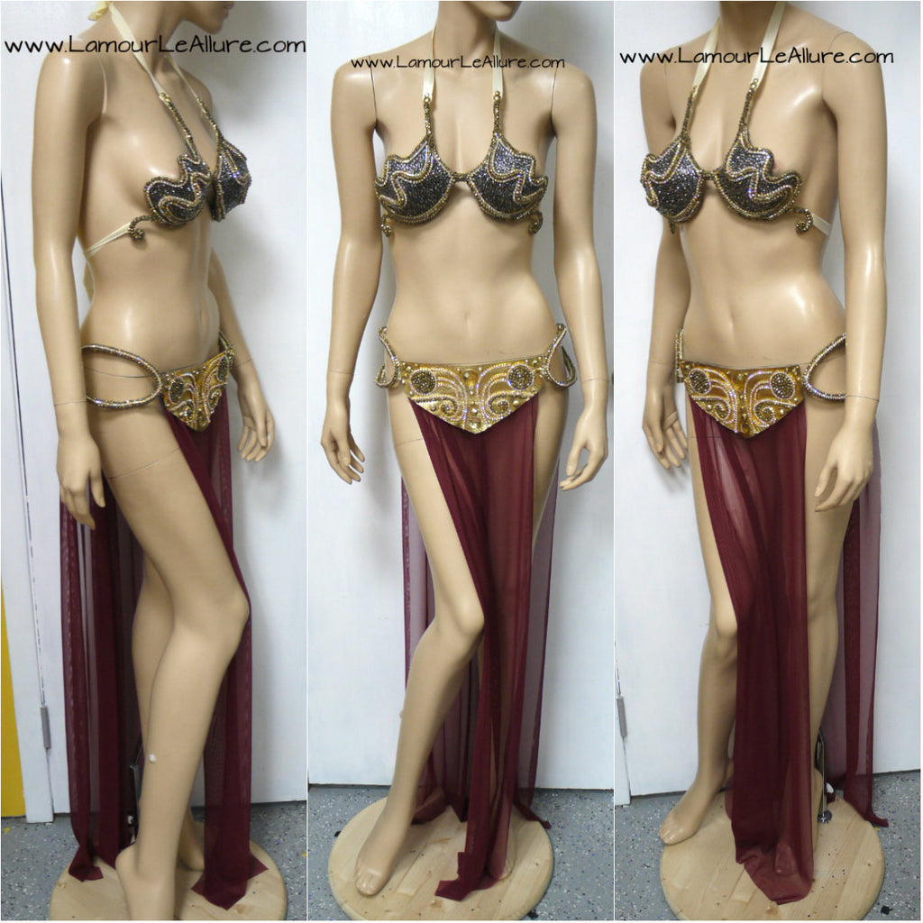 Buy Star Wars Princess Leia Slave Diamond Samba and Skirt Rave Bra
