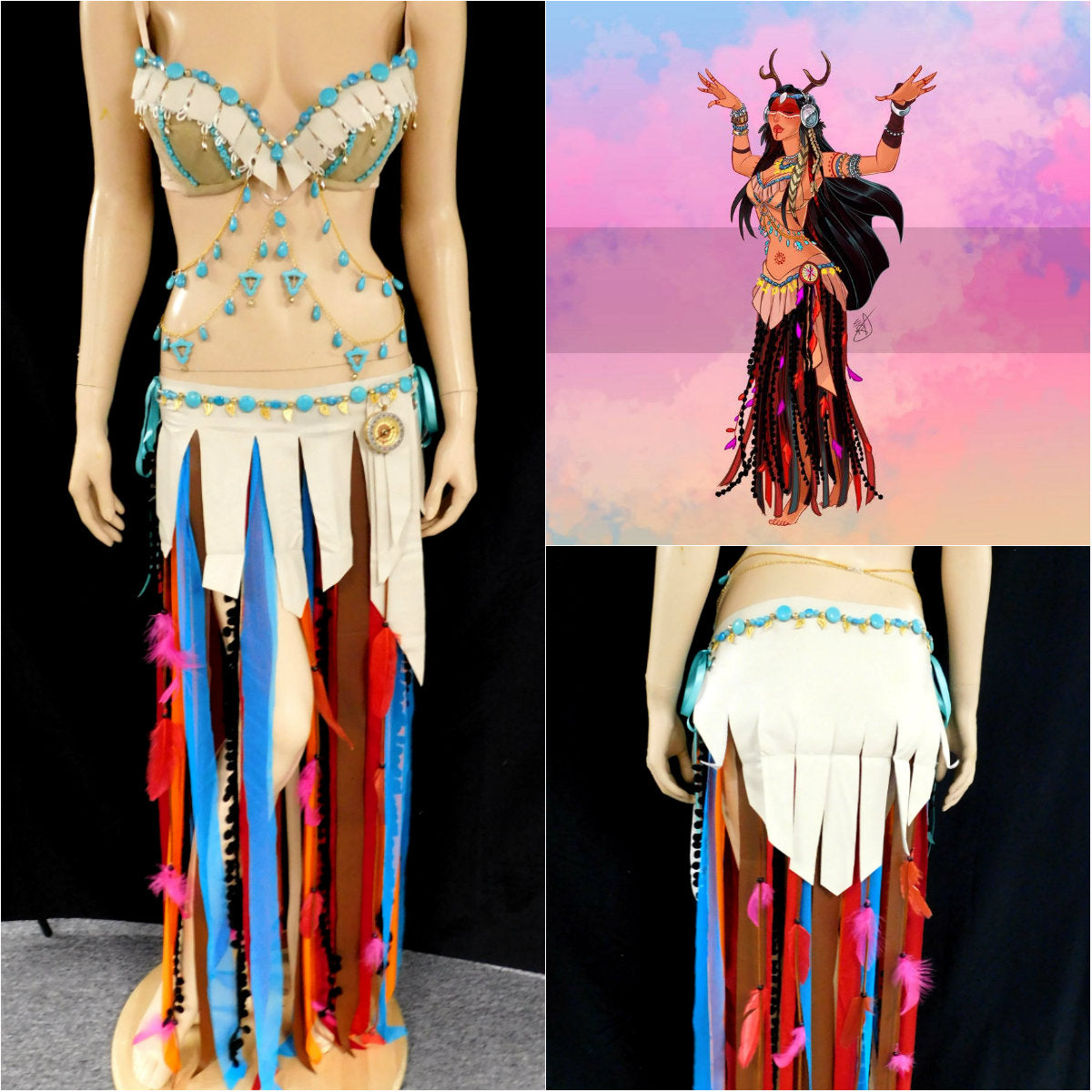 Blatterbury Art Belly Dancer Disney Pocahontas Costume