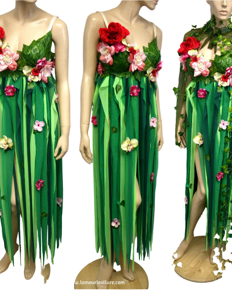 Mother Nature TE Fiti Inspired Costume Dress Cosplay Halloween Custom Dress Only / Knee Length Dress