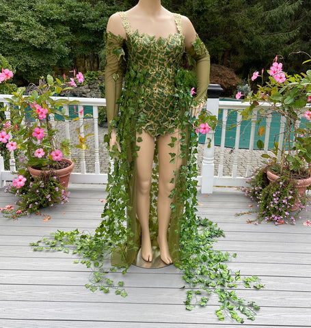 Full Gold Mother Nature Poison Ivy Monokini Body Suit