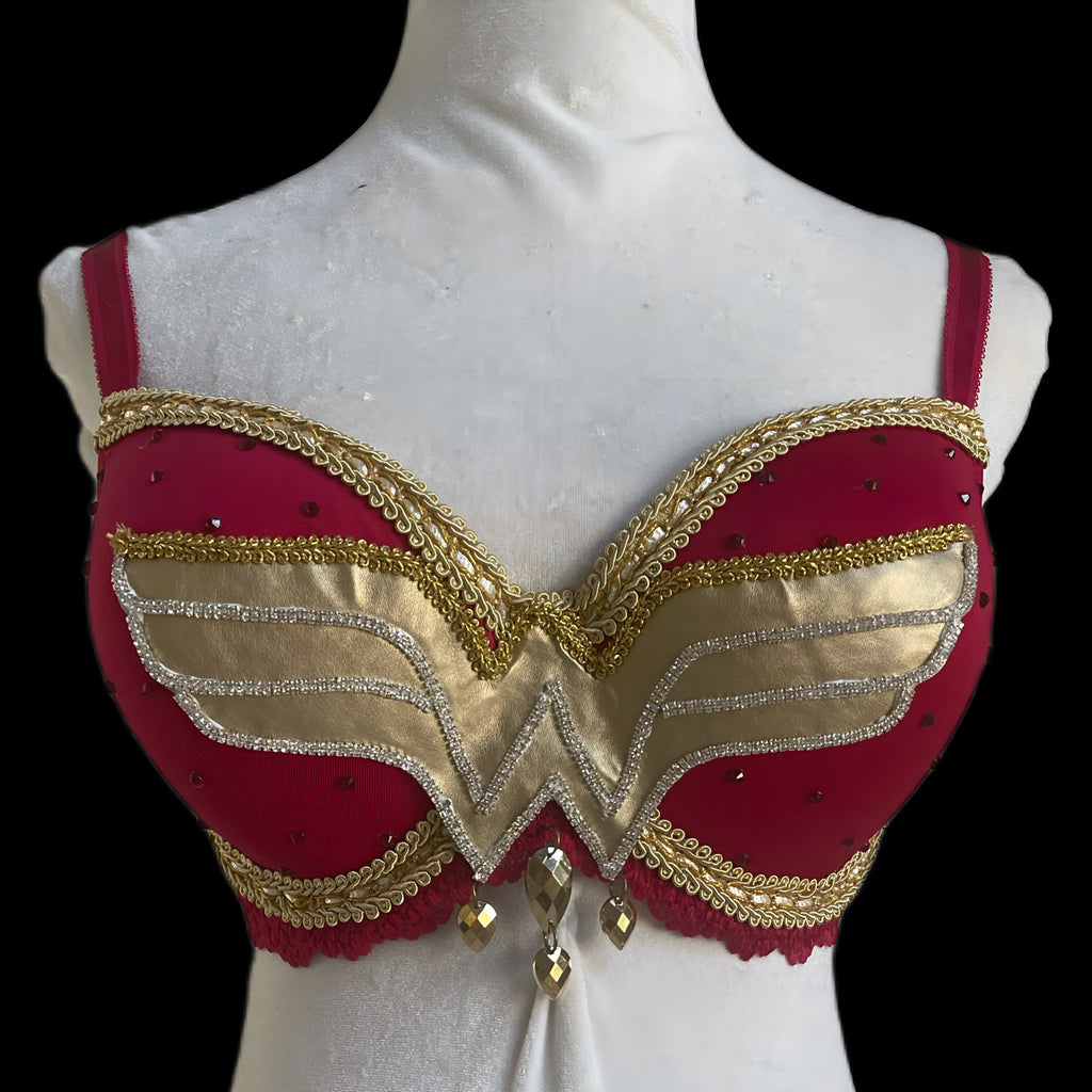 Gold Beaded Wonder Woman Bra With Shorts and Tutu – L'Amour Le Allure