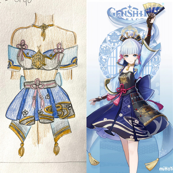 Preorder : Ayaka Inspired Festival Dance Cosplay Costume