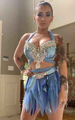 Princess Cinderella Bra with Skirt Cosplay Dance Halloween Costume