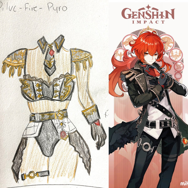 Preorder : Diluc Inspired Dance Festival Cosplay Costume
