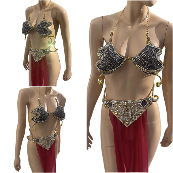 Star Wars Princess Leia Slave Diamond Samba carnival Dance costume