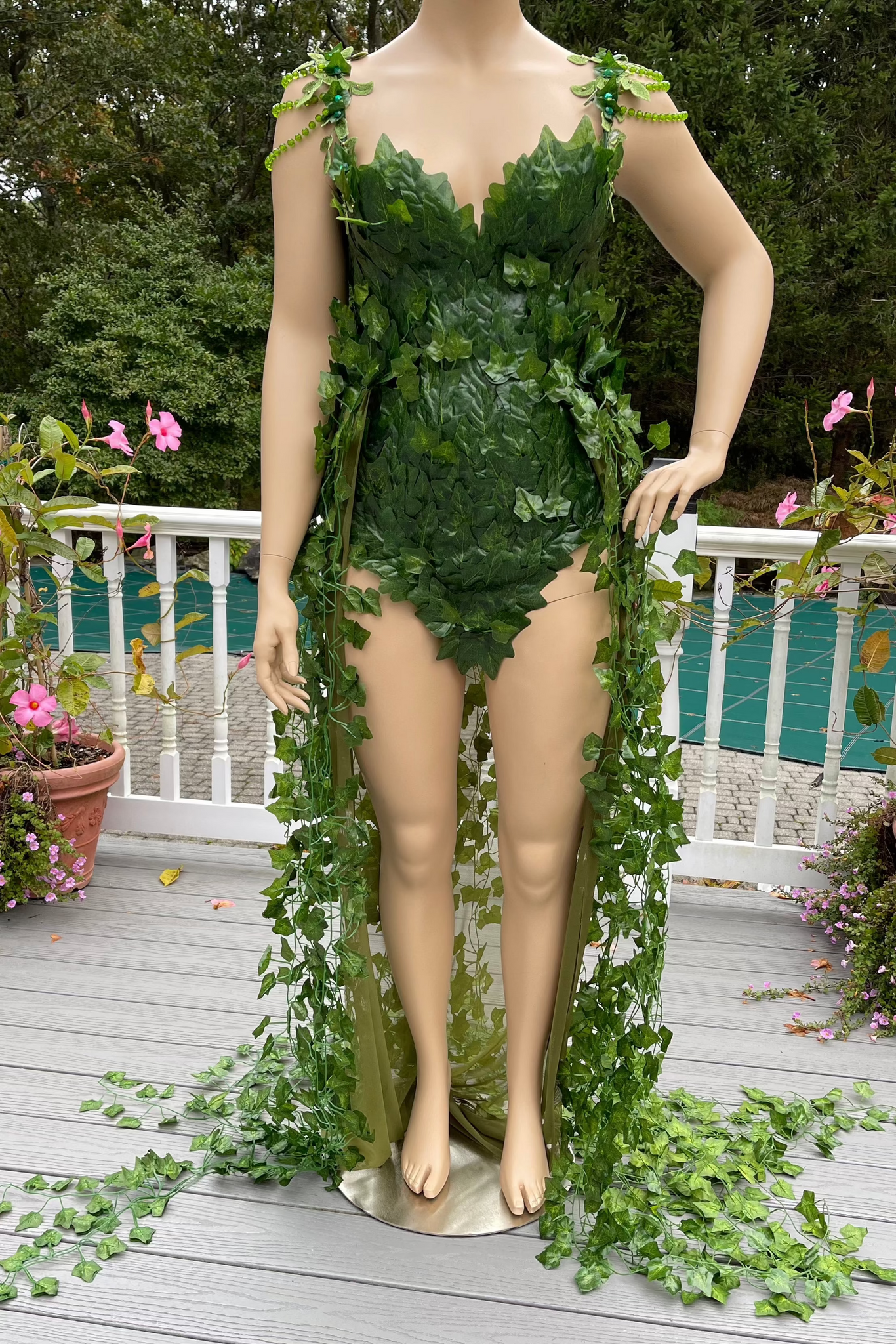 Full Poison Ivy Monokini Gown Dress with Shoulder beading L'Amour Le Allure Full Poison Ivy Monokini Gown Dress with Shoulder beading L'Amour Le Allure