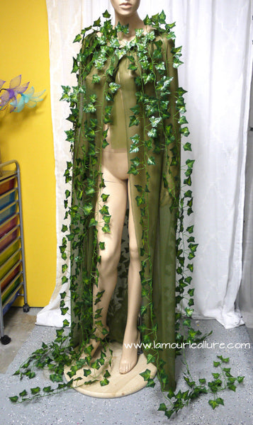 Mother Earth Poison Ivy Cape Costume Rave Wear Cosplay Halloween
