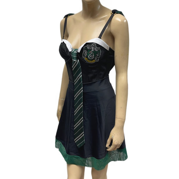 Harry Potter Slytherin House Corset with hood and Skirt